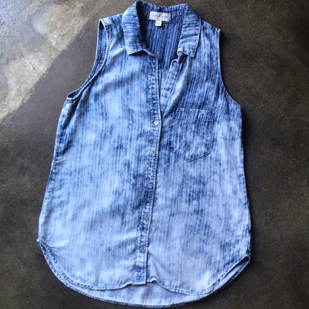 Cloth & Stone Faded Chambray Tank
